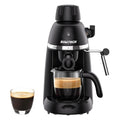 Espresso Coffee Machine with Milk Frother, 4 Cup, 800W, Black Q882