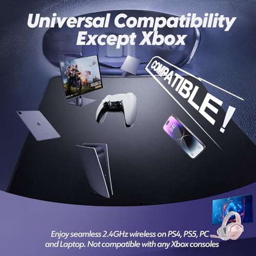 NUBWO G06 Dual Wireless Gaming Headset with Microphone for PS5, PS4, PC O599
