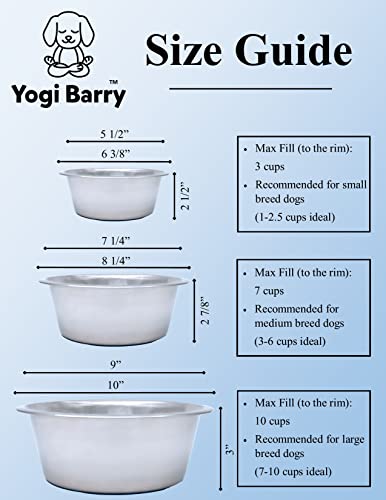 Stainless Steel Dog Bowl with Non-Skid Base, 2 Pack X2796
