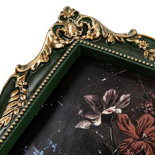 Black Vintage Picture Frame with Mat for 5x7 or 8x10 Photos E9622