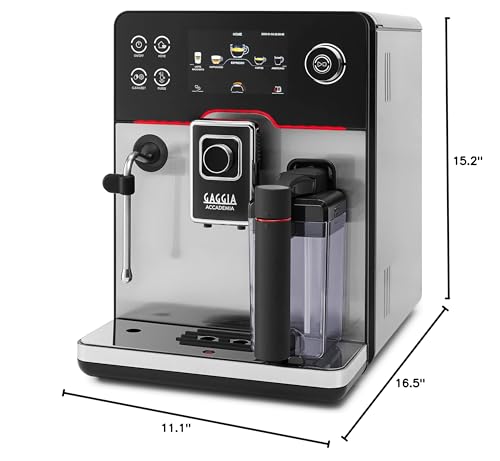 Gaggia Accademia Luxury Italian Fully Automatic Espresso Machine, Brushed Stainless G741