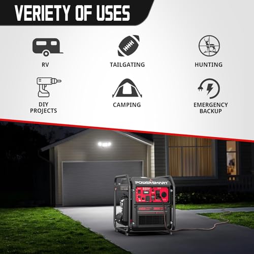 PowerSmart 4400-Watt Portable Inverter Generator, RV Ready, Gas Powered A987
