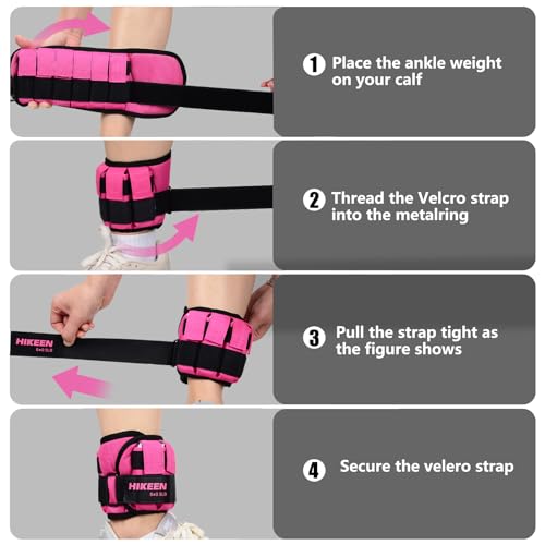 Adjustable Ankle Weights 1-3 LBS for Walking Running Exercises W1913
