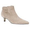 Juliet Holy Womens Pointed Toe Ankle Boots Kitten Heels Faux Suede Booties Side Zipper Dress Shoes