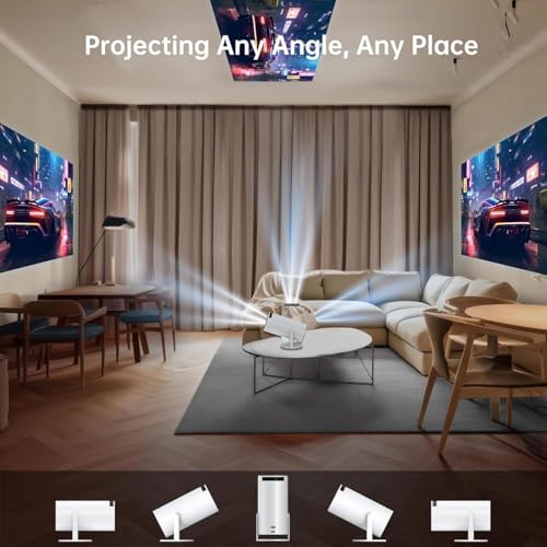 Mini Projector with WiFi and Bluetooth, 2 Retro Gaming Consoles, 10,000+ Games H323687