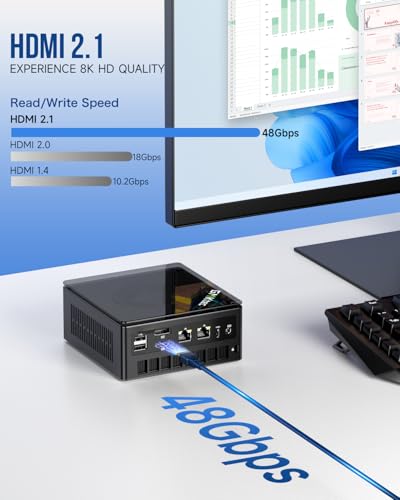 GMKtec M5 Plus Mini PC, AMD Ryzen 7 5825U, 16GB RAM, 512GB SSD, Dual 2.5G LAN M487