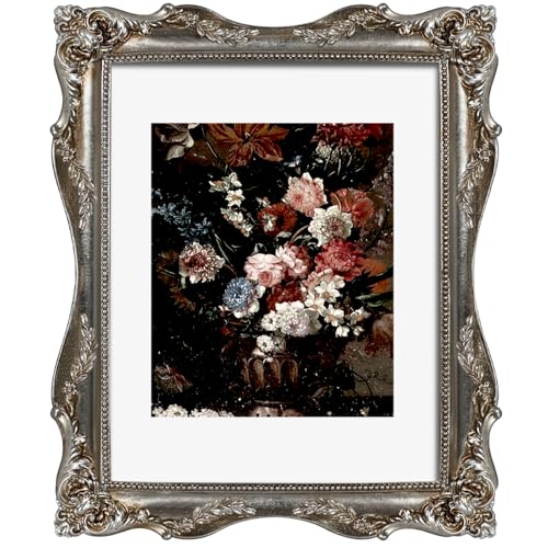 Black Vintage Picture Frame with Mat for 5x7 or 8x10 Photos E9622