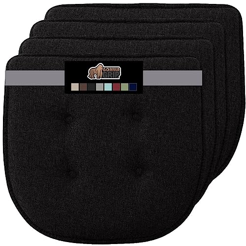 GORILLA GRIP Slip Resistant Chair Cushions, Memory Foam, Set of 2, Beige W525