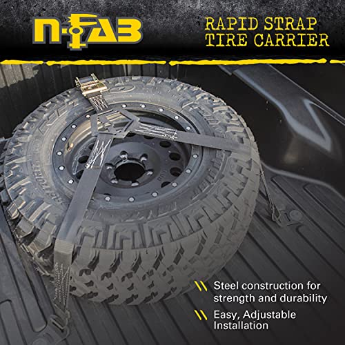 N-Fab Rapid Strap Truck Bed Tire Carrier Gloss Black BM1TSBK V99654
