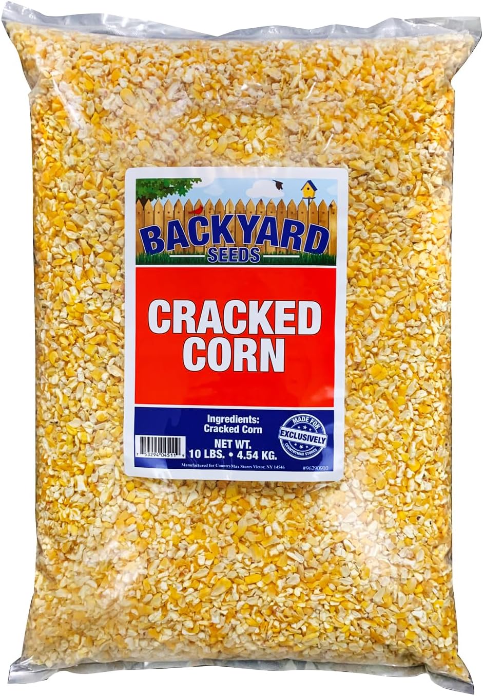 Backyard Seeds Non GMO Cracked Corn for Chickens, Squirrels and Deer 10 Pounds