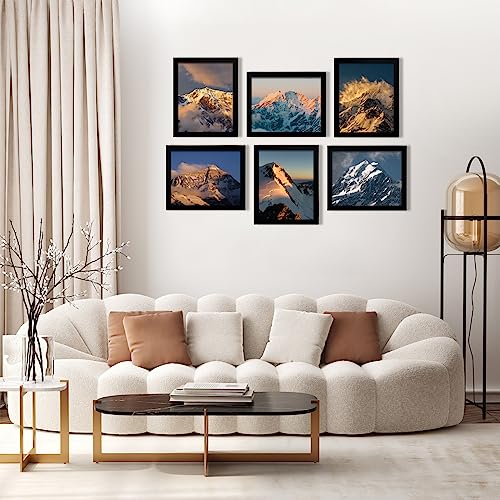 Egofine 8x10 Picture Frames Set of 6, Solid Wood with Plexiglass, White T6319