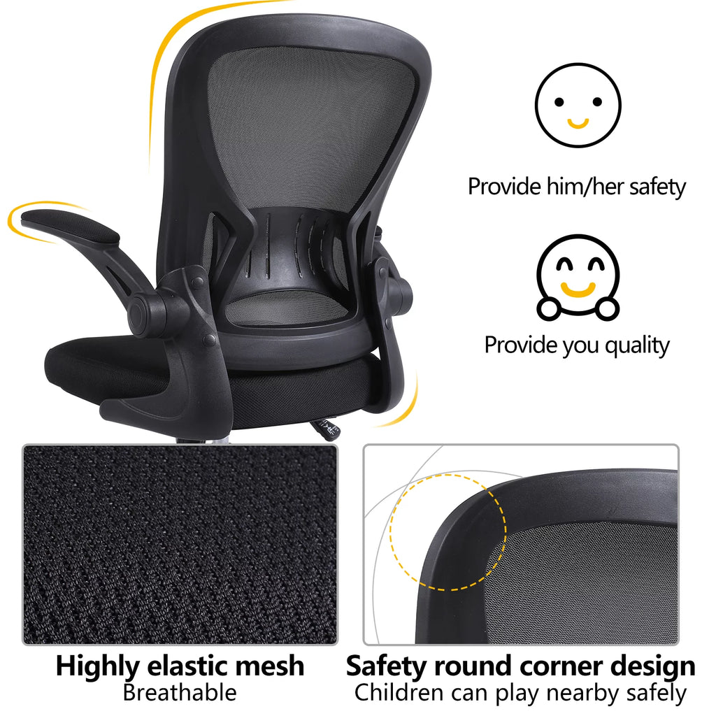 Flysky Ergonomic Mesh Office Chair with Lumbar Support, Black F6440