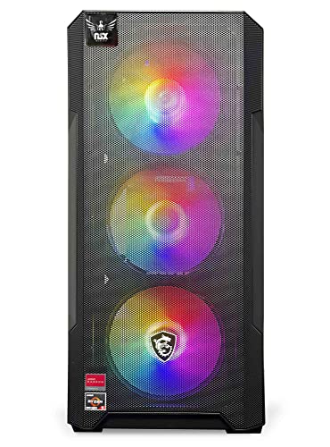 NSXGAMING Nova Desktop Gaming Computer, AMD Ryzen 5 5600G, 16GB DDR4, 512GB SSD N7906