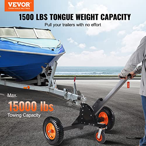 VEVOR Adjustable Trailer Dolly with 1-7/8" Hitch Ball and 10" Solid Tires C976