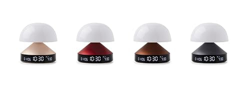 Lexon Mina Sunrise Alarm Clock, Wake Up Light & Sunset Lamp, Gun Metal N271479