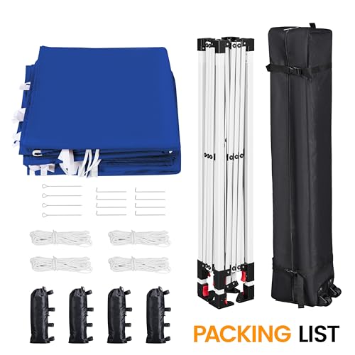 Yaheetech 10x10 Pop Up Canopy with 4 Removable Sidewalls, White F109731