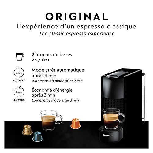 Nespresso Essenza Mini Espresso Machine by Breville, Piano Black B365