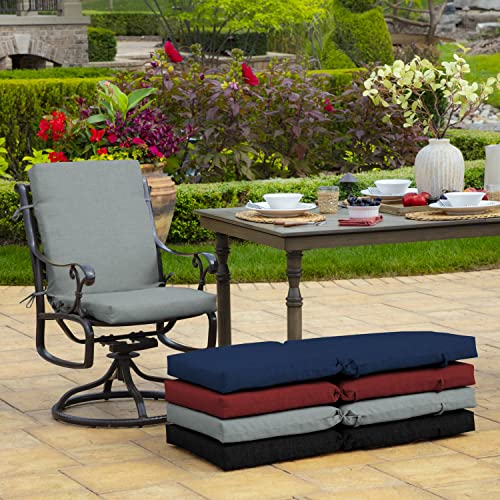 Arden Outdoor Dining Chair Cushion, 20 x 20, Rain-Proof, Peacock Blue Green Texture J4105