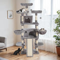 HOOMIC 68-Inch Multi-Level Cat Tree Tower for Large Cats/Cat Condo/Cozy Plush Cat Perches/Sisal Scratching Posts/Baskets/Wide Base Board/Cat Activity Center/Beige