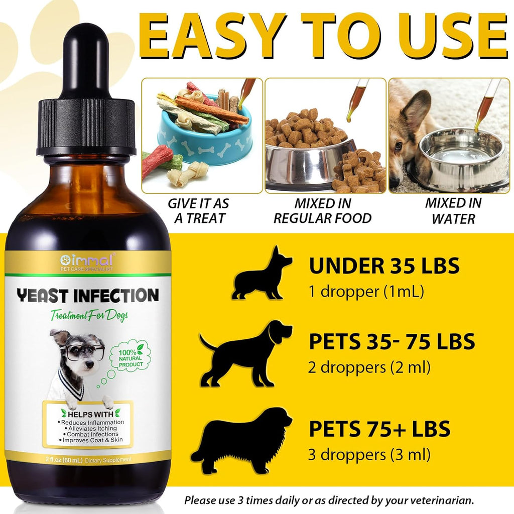 Yeast Infection Treatment for Dogs, Natural Ear Infection & Skin Itch Relief R390