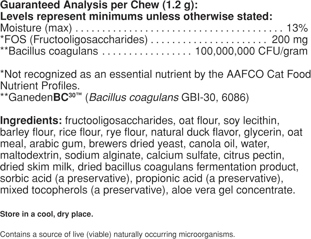 Pet Naturals Daily Probiotic for Cats, 30 Chews Y666