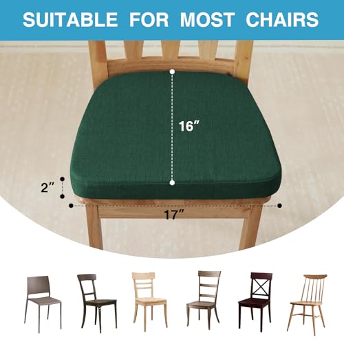 Chair Cushions for Dining Chairs Set of 4, Non Slip with Ties, Black H39445