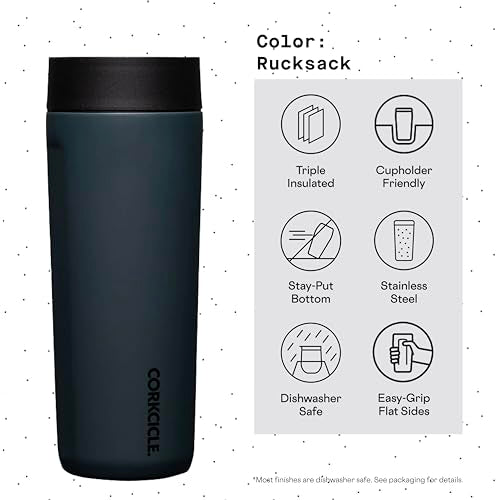 Corkcicle Commuter Cup Travel Mug Insulated Coffee Mug with Lid 17 oz Dragonfly J36810