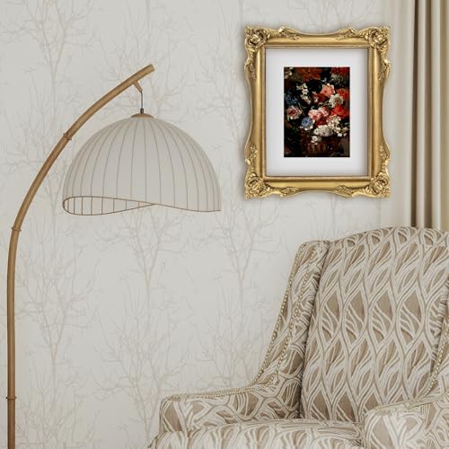 Black Vintage Picture Frame with Mat for 5x7 or 8x10 Photos E9622