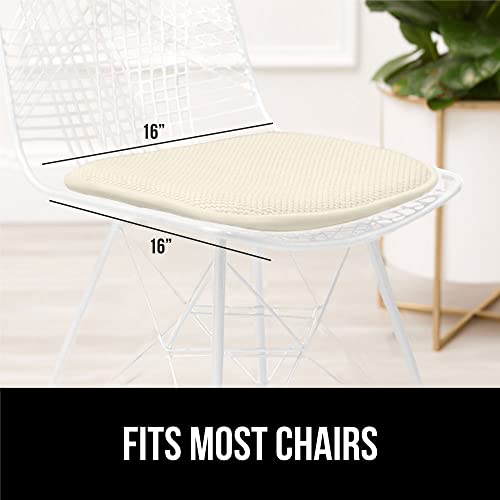 GORILLA GRIP Slip Resistant Chair Cushions, Memory Foam, Set of 2, Beige W525