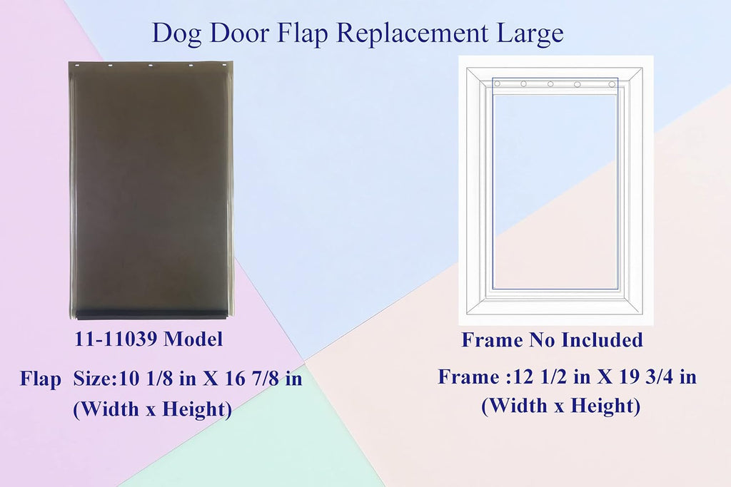 Large Dog Door Replacement Flap for PetSafe Freedom, Weather Resistant, 10 1/8" x 16 7/8" J410