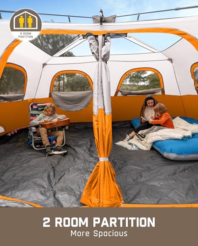 Fanttik Outdoor Camping Tent 4/6/8/10 Person Instant Cabin with Rainfly & Carry Bag G367