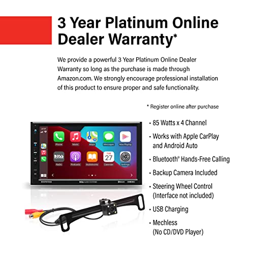 BOSS Audio Systems BCP62 6.2" Double Din Car Stereo with Apple CarPlay, Bluetooth, AM/FM I57328