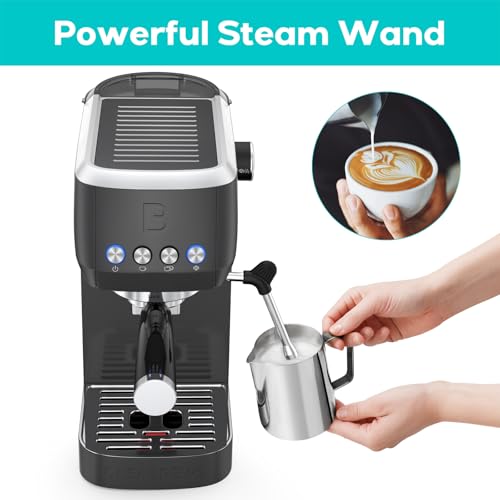 CASABREWS 3700 Essential Espresso Machine 20 Bar, Stainless Steel, Silver D8468