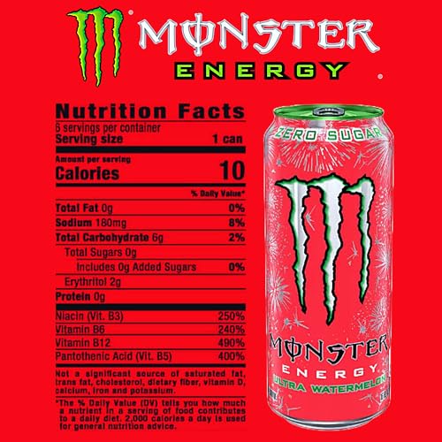 Monster Energy Zero Sugar Ultra Variety Pack, 6 x 16 fl oz E586023