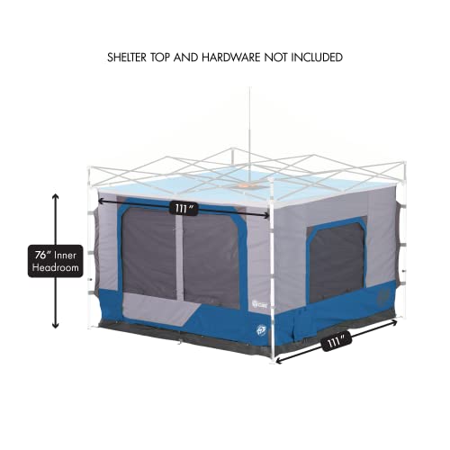 E-Z UP Camping Cube 6.4 for 10' Straight Leg Canopy, Royal Blue Z577682