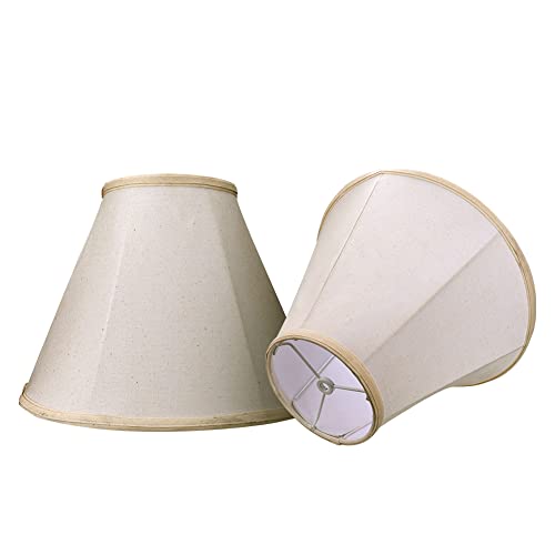 Double Royal Style Foldable Medium Lamp Shade Set of 2, Alucset Fabric Lampshade for Table Lamp/Floor Lamp, Spider, 2Pcs Pack