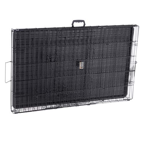 PETMAKER 42-Inch Dog Crate with Divider Panel for Large Dogs, Black M72747