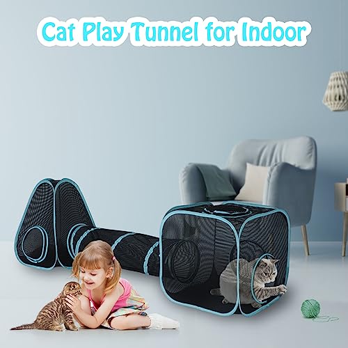 BWOGUE Outdoor Cat Enclosures with Tunnel Portable Pop Up Mesh Playhouse N944931