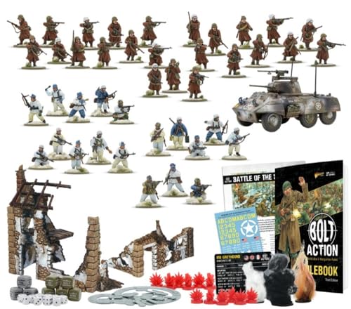 Warlord Bolt Action Battle of The Bulge Starter Set WWII Tabletop Strategy Board Game Z365
