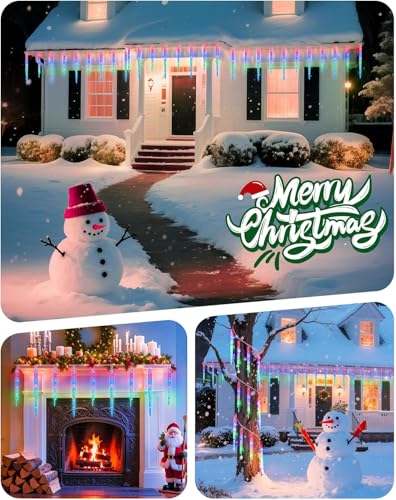 Icicle Lights for Outside with Remote, 30ft 150 LED, Cool White X82678
