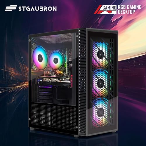 STGAubron Gaming PC Desktop, Intel Core i7, Radeon RX 580 8G, 16G RAM, 512G SSD G93438