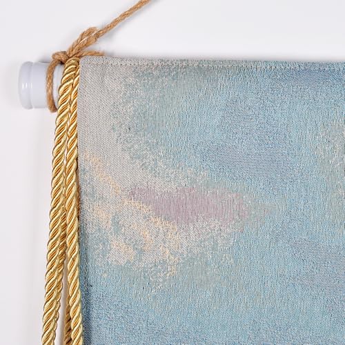 Vintage Nature Tapestry Wall Hanging with Telescopic Rod & Tassels I9744