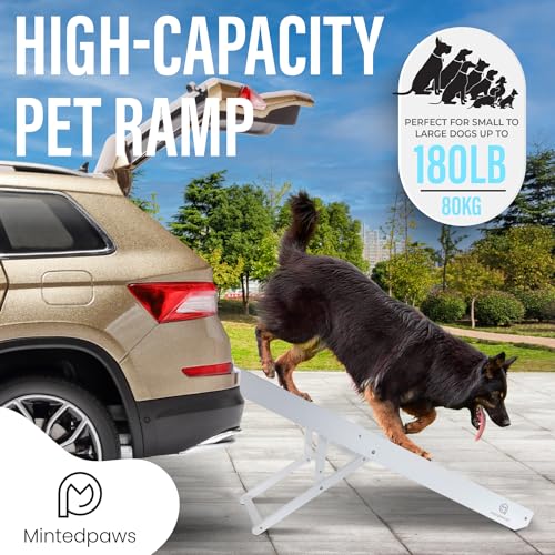 Extra Wide Anti-Slip Dog Ramp Rubber 43" Long Adjustable for Couch, Bed or Car A9996