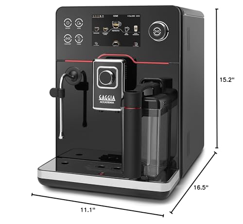 Gaggia Accademia Luxury Italian Fully Automatic Espresso Machine, Brushed Stainless G741