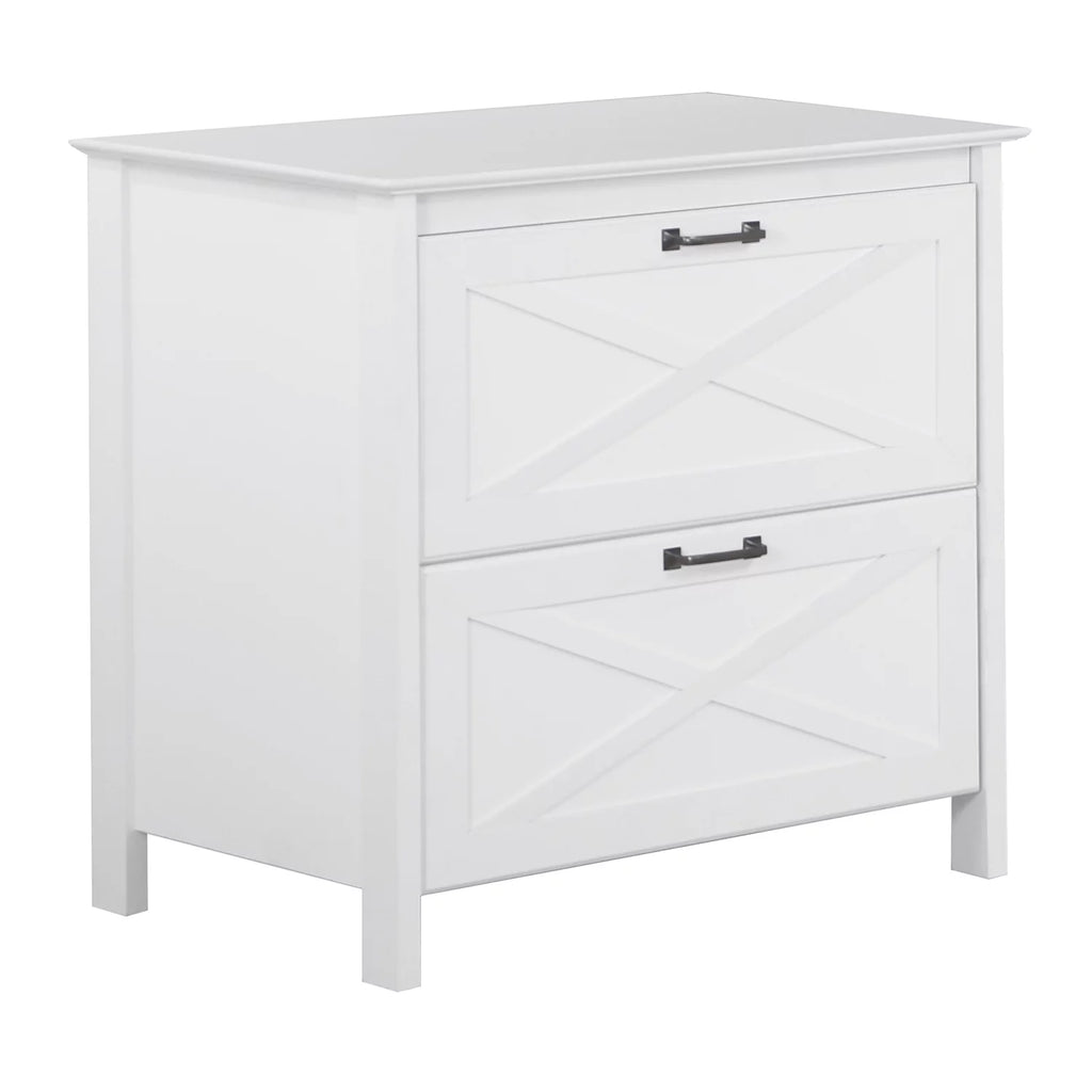Saint Birch Liam Wood White 2-Drawer File Cabinet N9733