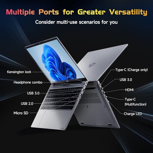 NIMO 15.6 IPS FHD Laptop, Intel Pentium N100, 8GB RAM 128GB SSD, Backlit Keyboard, Win 11 O49965