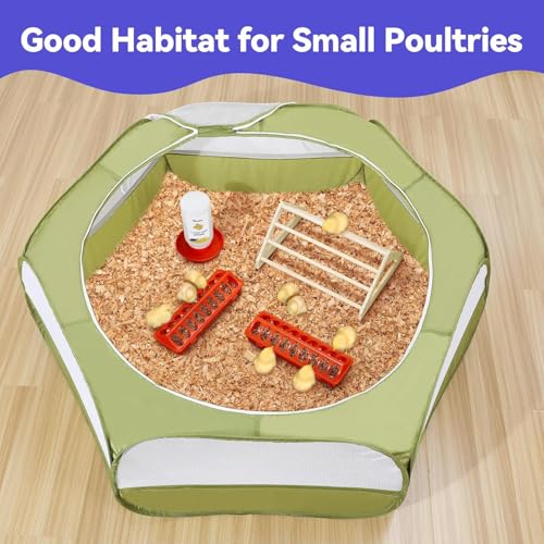 Pawaboo Small Animals Playpen, Waterproof Pet Cage Tent with Zippered Cover, Portable Outdoor Yard Fence, Green C9530