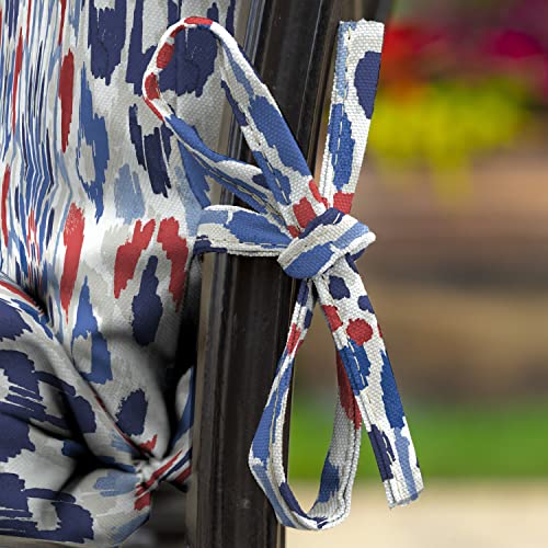 Arden Outdoor Dining Chair Cushion, 20 x 20, Rain-Proof, Peacock Blue Green Texture J4105