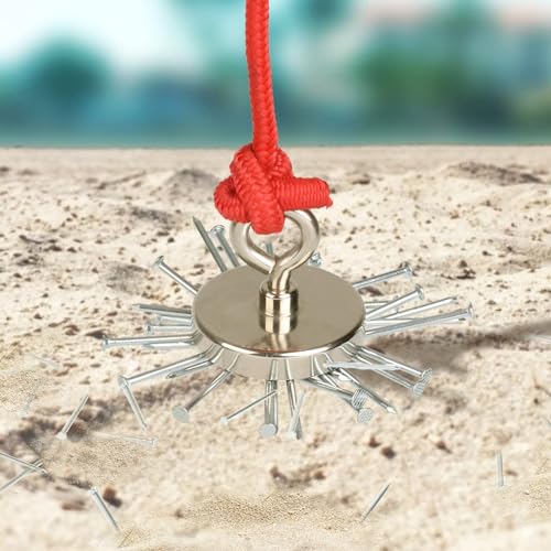 FINDMAG Super Strong Fishing Magnet 1000 lbs Neodymium with Countersunk Hole Eyebolt I558