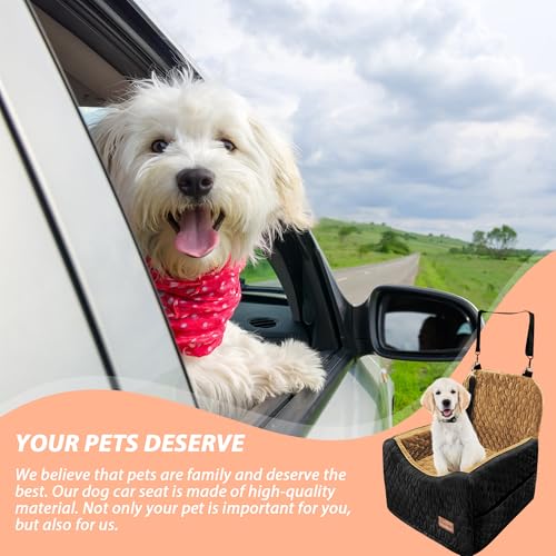 Dog Car Seat for Small Medium Dogs, Memory Foam Booster Seat, Gray U633